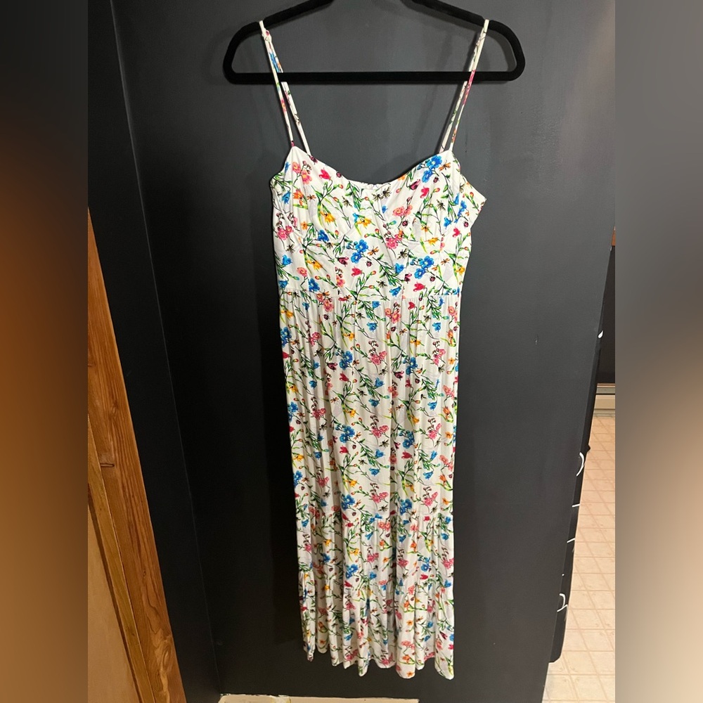 Betsey Johnson Ava Corset Midi Floral Dress